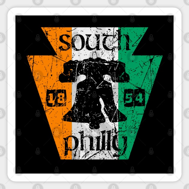 Vintage Irish Philadelphia Ireland Flag Philly Fan Irish American Original Sticker by TeeCreations
